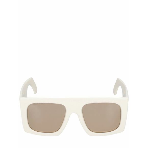 New Etro ETROSCREEN 0SZJ70 White Oversized Square Sunglasses Brown Lenses